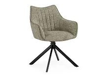 Стул на металлокаркасе Denever beige / black 15837 Woodville, бежевый/текстиль, ножки/металл/чёрный, размеры - ****580*610мм