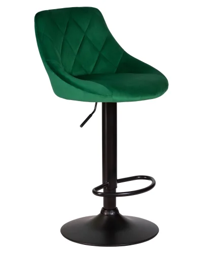 Стул барный набор 2 шт. SET-2 5007_BlackBase-LM LOGAN BLACK, зеленый велюр (MJ9-88), цвет основания черный Dobrin, /велюр, ножки/металл/чёрный, размеры - 840*1060***455*480 фото 3
