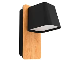 Бра Ruscio 390009 Eglo чёрный 1 лампа, основание коричневое в стиле современный 