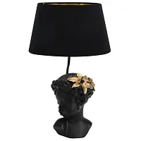 Настольная лампа Arre OML-10704-01 Omnilux чёрная 1 лампа, основание чёрное металл в стиле современный девушка