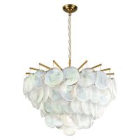 Люстра подвесная Лолли / Lolly 10492/800 Pearl LOFT IT белая на 10 ламп, основание бронзовое в стиле современный 