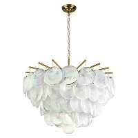 Люстра подвесная Лолли / Lolly 10492/800 Pearl LOFT IT белая на 10 ламп, основание бронзовое в стиле современный 