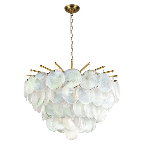 Люстра подвесная Лолли / Lolly 10492/800 Pearl LOFT IT белая на 10 ламп, основание бронзовое в стиле современный Люстра подвесная Лолли / Lolly 10492/800 Pearl LOFT IT белая на 10 ламп, основание бронзовое в стиле современный