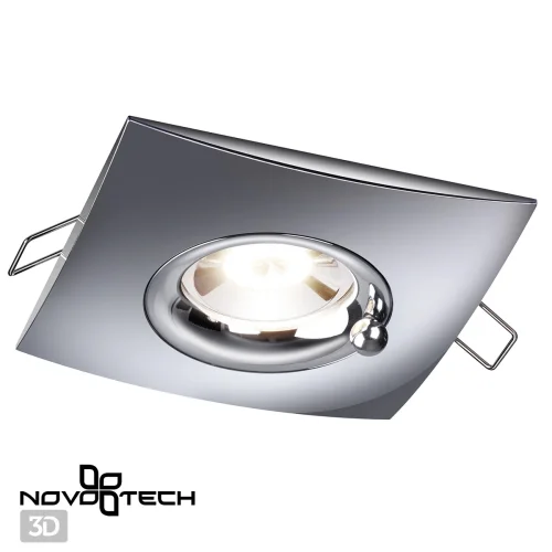 Светильник точечный Water 370794 Novotech хром 1 лампа, основание хром в стиле современный  фото 4