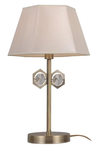 Настольная лампа 79008/1T ANTIQUE Natali Kovaltseva белая 1 лампа, основание бронзовое металл в стиле классический 