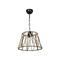 Светильник подвесной Georgiana TL1607H1-01BK Toplight коричневый 1 лампа, основание чёрное в стиле кантри лофт 