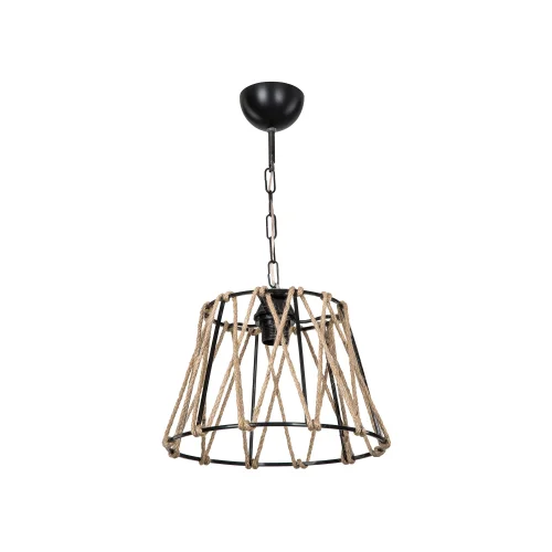 Светильник подвесной Georgiana TL1607H1-01BK Toplight коричневый на 1 лампу, основание чёрное в стиле кантри лофт 