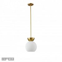 Светильник подвесной Mono P6079-1 GD+WH iLamp белый 1 лампа, основание золотое в стиле современный 