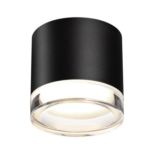 Светильник накладной Gem 371030 Novotech чёрный на 1 лампу, основание чёрное в стиле минимализм круглый фото 3