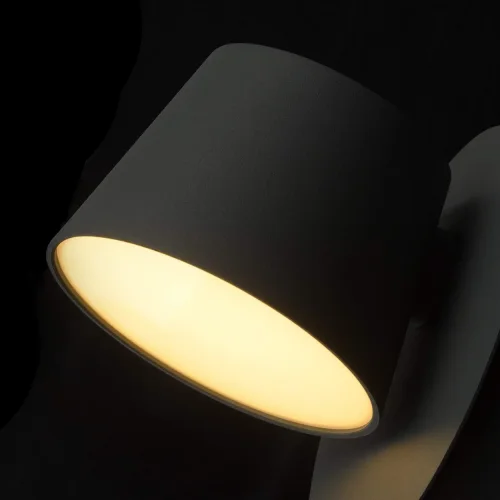 Бра LED Хартвиг 717020501 DeMarkt чёрный серый на 1 лампу, основание чёрное серое в стиле хай-тек фото 4