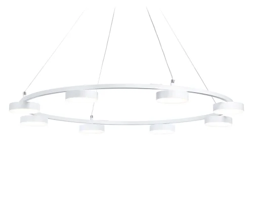 Люстра подвесная LED с пультом FL51761 Ambrella light белая на 1 лампа, основание белое в стиле современный хай-тек с пультом фото 6