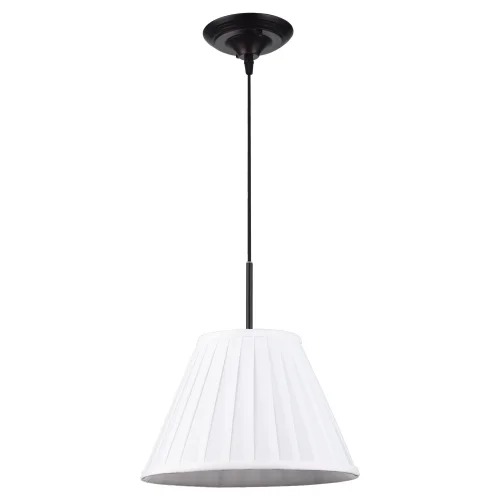 Светильник подвесной Milazzo GRLSL-2906-01 Lussole белый 1 лампа, основание чёрное в стиле классический 