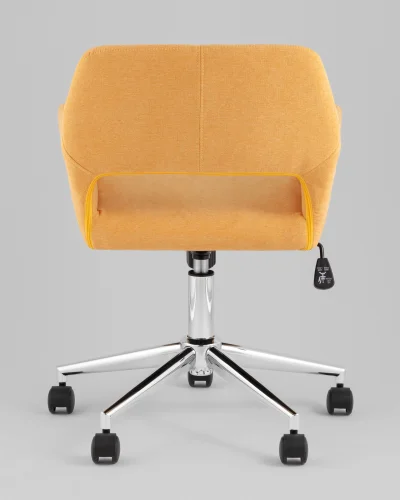 Стул офисный ROSS, рогожка, желтый УТ000039437 Stool Group, жёлтый/рогожка, ножки/металл/хром, размеры - *840**** фото 4