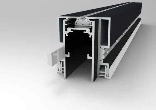 Профиль для SKYLINE 48 с демпф. системой в натяжной потолок (ПВХ+ТКАНЬ) 2м Skyline 48 ST003.429.02 ST-Luce чёрный в стиле для светильников серии Skyline 48 магнитный натяжной потолок профиль