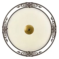 Светильник потолочный MESTRE 86712 Eglo бежевый 2 лампы, основание коричневое в стиле классический тарелка