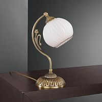 Настольная лампа P 8700 P Reccagni Angelo белая 1 лампа, основание античное бронза латунь металл в стиле классика 