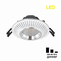 Светильник точечный LED Дзета CLD042NW1 Citilux белый 1 лампа, основание белое в стиле классический 