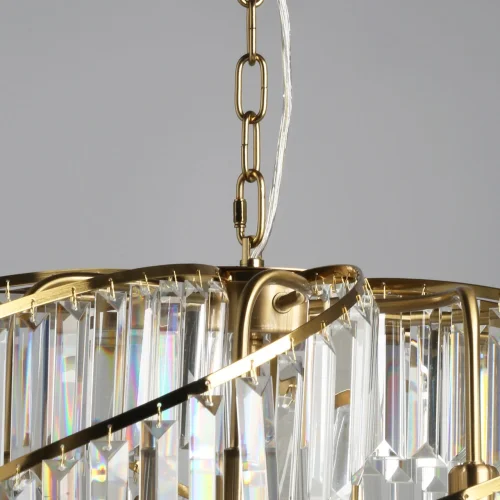 Люстра подвесная Аделард 642017010 MW-Light прозрачная на 10 ламп, основание золотое в стиле классический  фото 4