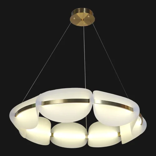 Люстра подвесная LED Chattanooga LSP-7022 Lussole белая на 1 лампа, основание бронзовое в стиле современный 