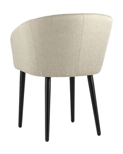 Кресло Ральф рогожка бежевый УТ000034591 Stool Group, бежевый/рогожка, ножки/металл/чёрный, размеры - ****580*600 фото 4