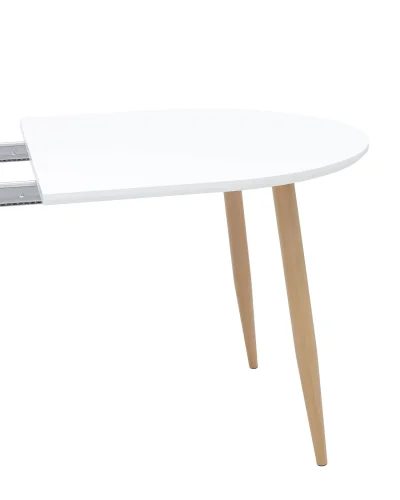 Стол обеденный Берген, раскладной, 160-220*90, белый УТ000003492 Stool Group столешница белая из мдф фото 3