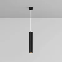 Светильник подвесной Focus LED P072PL-L12B3K-1 Maytoni чёрный 1 лампа, основание чёрное в стиле хай-тек современный трубочки