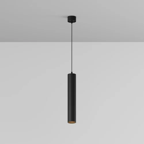 Светильник подвесной Focus LED P072PL-L12B3K-1 Maytoni чёрный 1 лампа, основание чёрное в стиле современный хай-тек трубочки