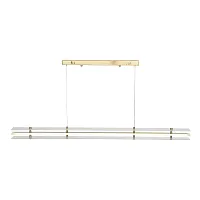 Светильник подвесной LED Fagy SL6245.223.01 ST-Luce прозрачный на 1 лампу, основание золотое в стиле современный линейный