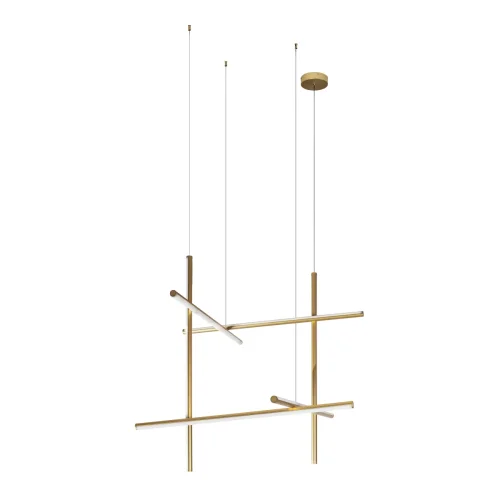 Светильник подвесной LED Coordinates 10393/C LOFT IT белый матовый золото на 6 ламп, основание матовое золото в стиле хай-тек фото 5