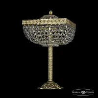 Настольная лампа 19282L6/25IV G Bohemia Ivele Crystal прозрачная 4 лампы, основание золотое металл в стиле классический sp