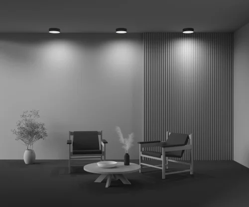 Светильник потолочный LED Zon C032CL-24W4K-RD-B Maytoni белый на 1 лампу, основание чёрное в стиле современный круглый тарелка фото 15