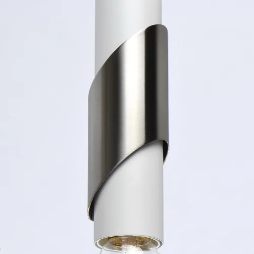 Светильник подвесной Фьюжн 392018501 DeMarkt без плафона 1 лампа, основание белое в стиле современный трубочки фото 5