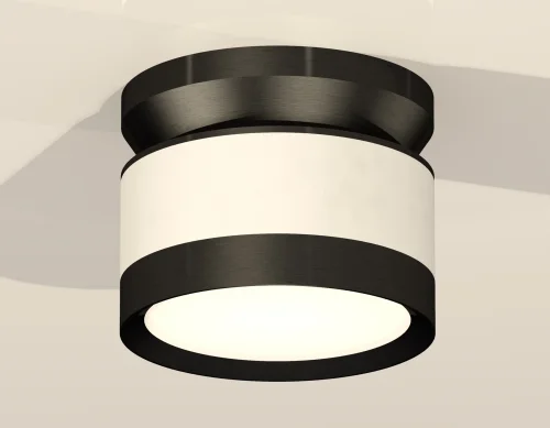 Светильник накладной XS8101050 Ambrella light белый 1 лампа, основание чёрное в стиле хай-тек круглый фото 2