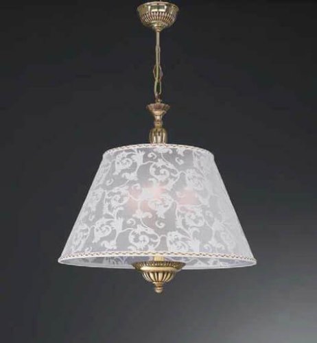 Люстра подвесная  L 8370/50 Reccagni Angelo белая на 3 лампы, основание золотое в стиле классический 
