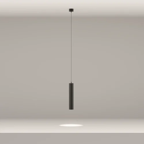 Светильник подвесной Focus LED P072PL-L12B4K-1 Maytoni чёрный на 1 лампу, основание чёрное в стиле современный хай-тек фото 16