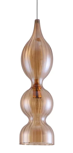 Светильник подвесной IRIS SP1 B AMBER Crystal Lux янтарный на 1 лампу, основание золотое в стиле современный фото 3