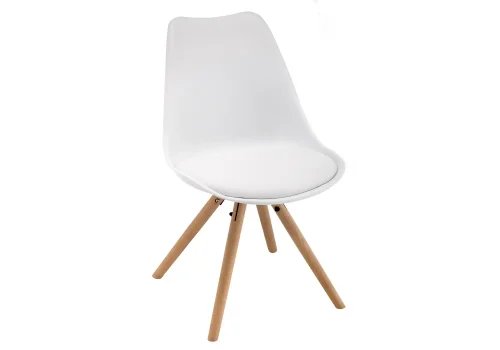 Стул Bonito белый 11326 Woodville, белый/искусственная кожа, ножки/массив бука/натуральный, размеры - ****480*540 фото 12