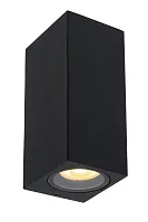 Настенный светильник Zaro 69800/02/30 Lucide уличный IP44 чёрный 2 лампы, плафон чёрный в стиле современный GU10