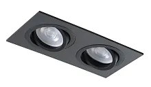 Светильник точечный CLT 002C2 BL Crystal Lux чёрный 2 лампы, основание чёрное в стиле современный 