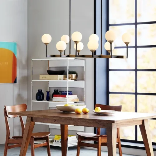 Светильник подвесной ERA LONG 140660-26 ImperiumLoft белый на 10 ламп, основание латунь в стиле современный фото 5