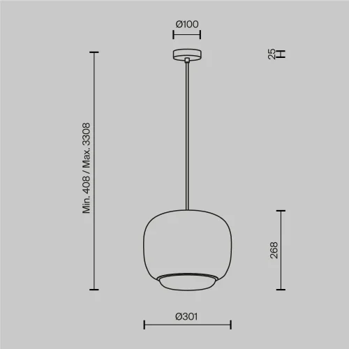 Светильник подвесной LED Brio MOD466PL-L12W3K Maytoni белый на 1 лампу, основание белое в стиле современный фото 6