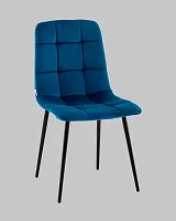 Стул Одди NEW велюр синий УТ000041281 Stool Group, синий/велюр, ножки/металл/чёрный, размеры - *****