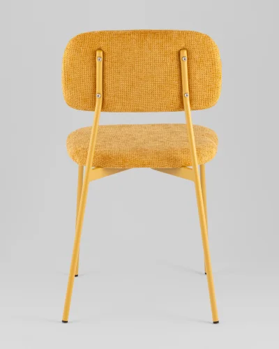 Стул Chao, желтый, желтые ножки, 2шт./уп. УТ000039977 Stool Group, жёлтый/рогожка, ножки/металл/жёлтый, размеры - *780**** фото 5
