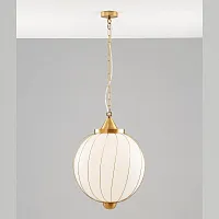 Светильник подвесной Catsby V10320-1P Moderli белый 1 лампа, основание латунь в стиле современный 