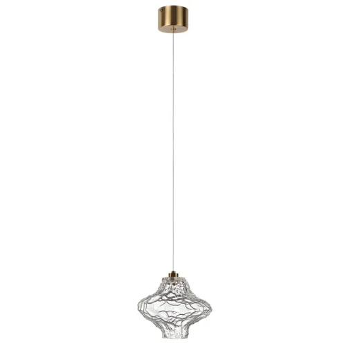 Светильник подвесной LED Ordi 5107/3L Odeon Light прозрачный на 1 лампу, основание античное бронза в стиле арт-деко современный 