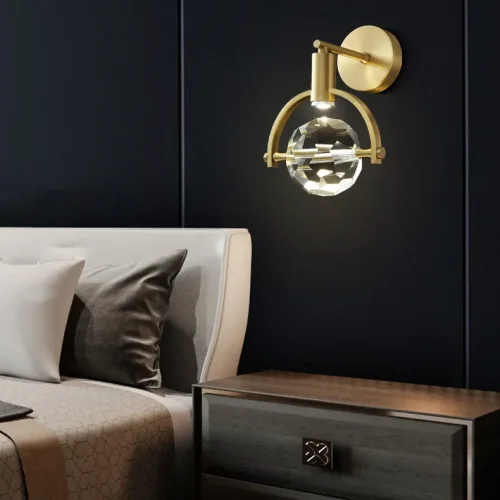 Настенный светильник GOLF WALL 208317-23 ImperiumLoft прозрачный на 1 лампу, основание латунь в стиле современный фото 9