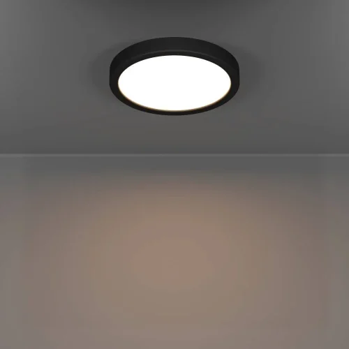 Светильник потолочный LED Fueva 901325 Eglo белый на 1 лампу, основание чёрное в стиле современный круглый фото 7
