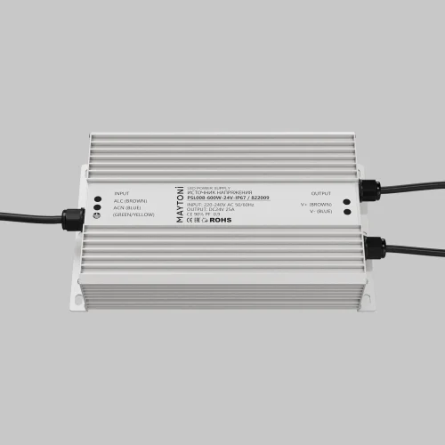 Источник напряжения PSL008 24В 600Вт IP67 822009 Maytoni для светодиодных лент фото 4