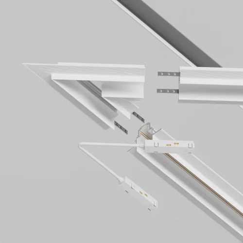 Угол-соединитель 45° встраиваемый Magnetic track system Gravity TRA010CLS-42W Maytoni белый в стиле хай-тек современный для светильников серии Magnetic track system Gravity встраиваемый gravity магнитная магнитный фото 2