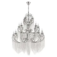 Люстра подвесная Wonderland 10405/24 LOFT IT без плафона на 24 лампы, основание никель в стиле арт-деко  Люстра подвесная Wonderland 10405/24 LOFT IT без плафона на 24 лампы, основание никель в стиле арт-деко